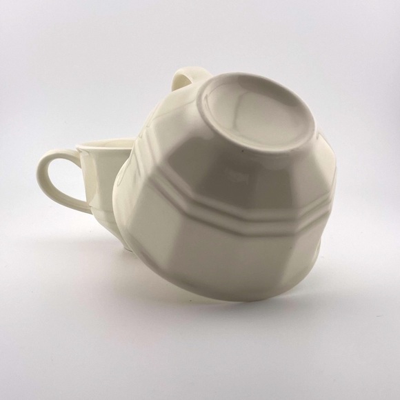 Vintage, "Heritage White" Coffee Cups by Pfaltzgraff, Set of 2 - Picture 3 of 7